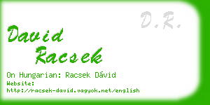 david racsek business card